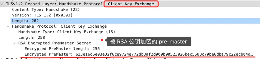 Clietn Key Exchange:pre-master